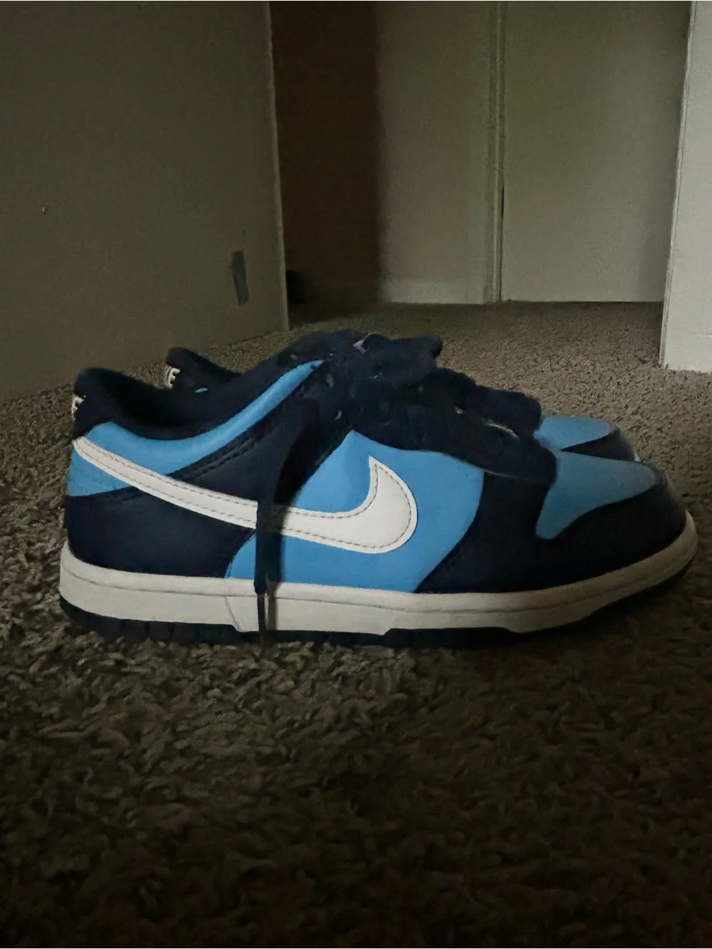 Nike Boys Black and Light Blue Low-Top Sneakers